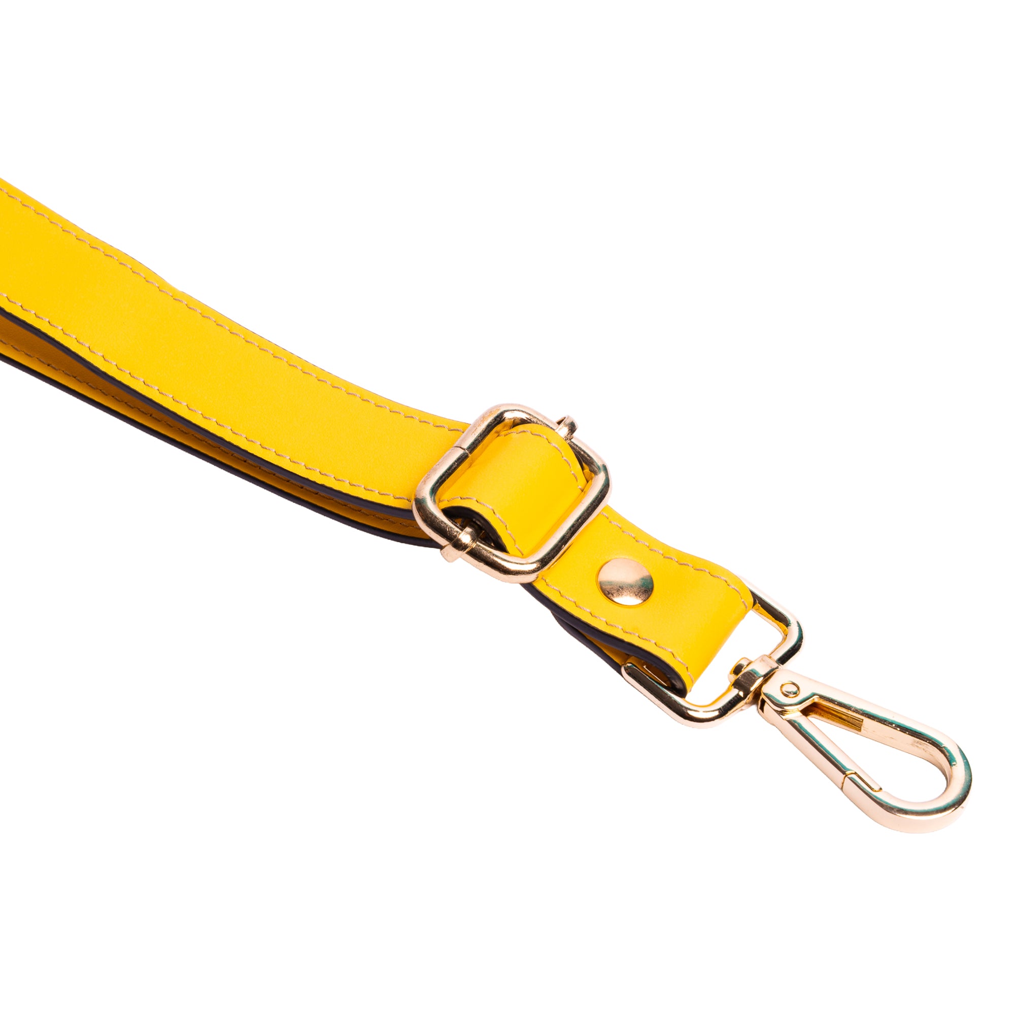 Tracolla in pelle oro