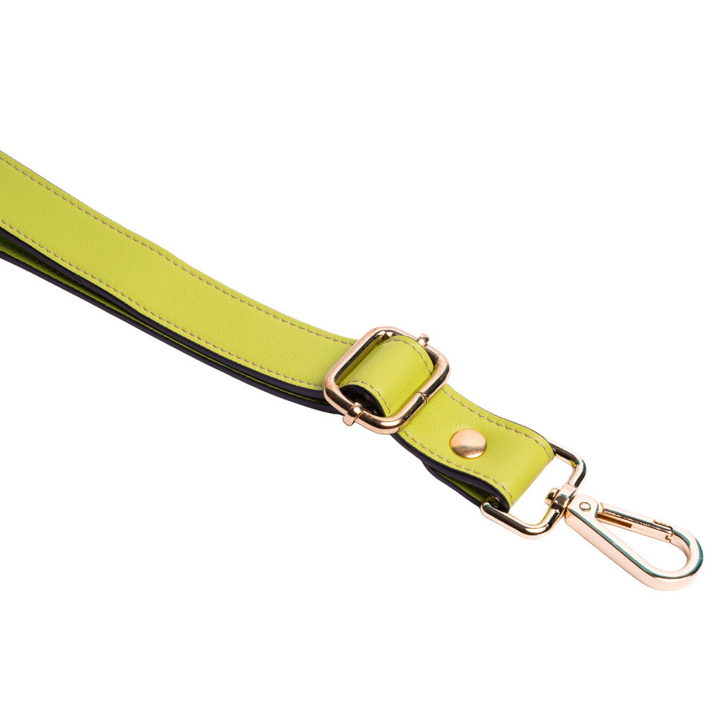 Tracolla in pelle oro