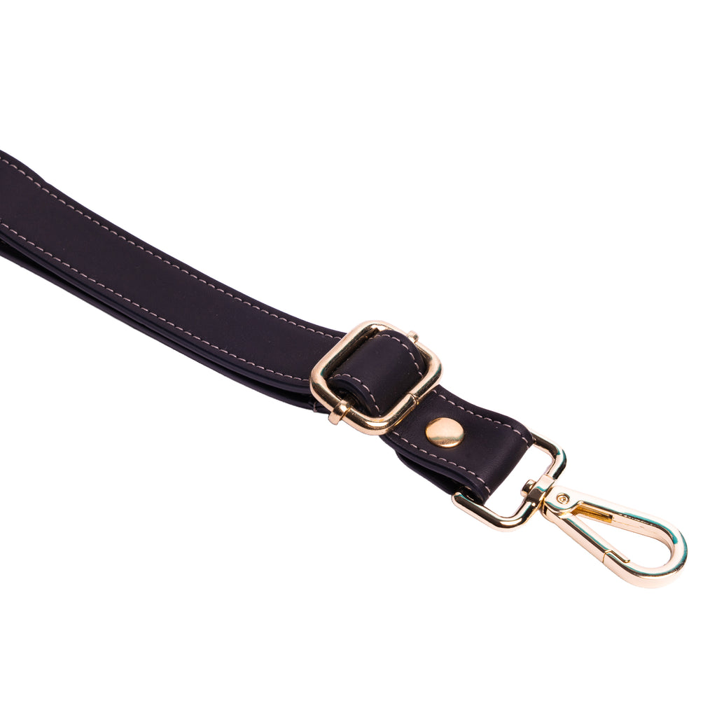 Tracolla in pelle oro